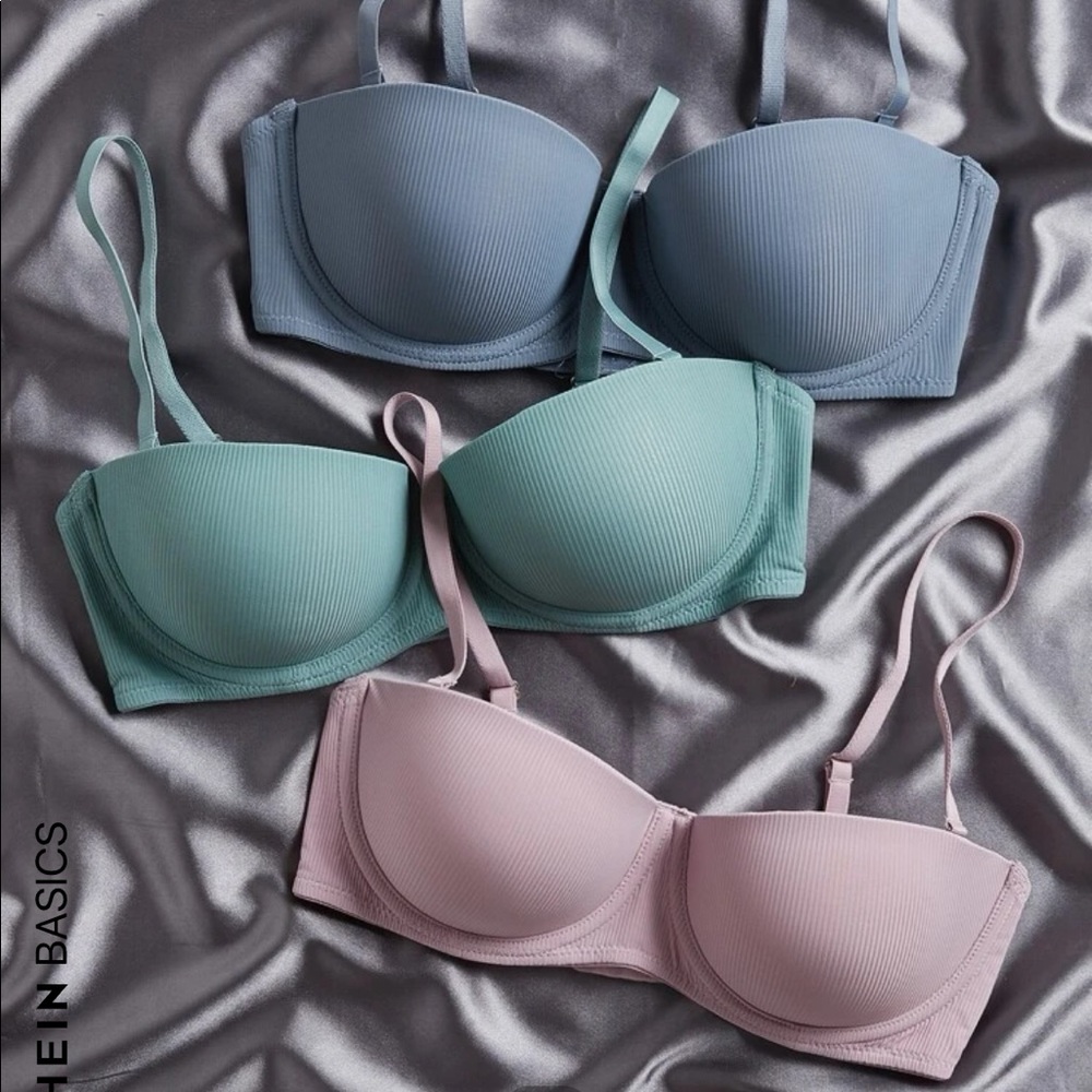 3 Pack Ribbed Super Push Up Bra Set BRAND NEW!!